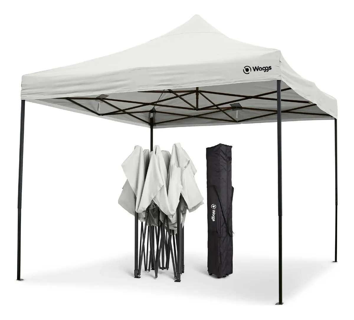 Gazebo Plegable 3x3 Autoarmable Portátil Impermeable Waggs Color Blanco
