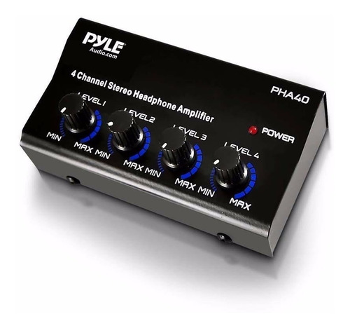 Pyle Amplificador De Auriculares Pha40 4 Canales De 1/4
