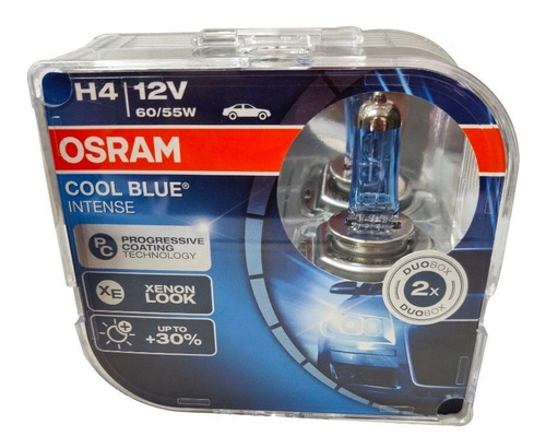 Caja Focos Osram Cool Blue Intense H4 12V 60/55W