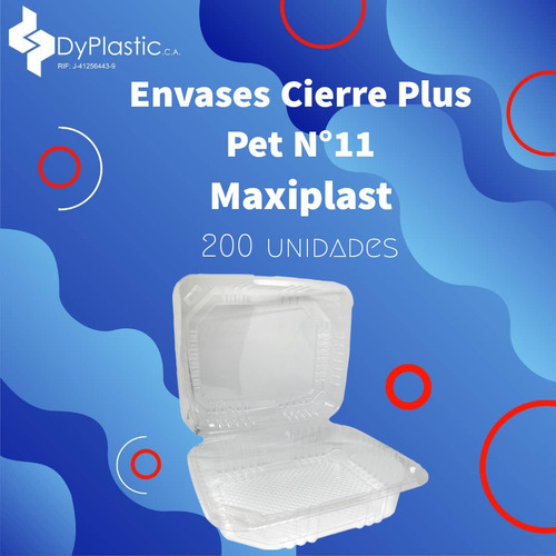 Envases Transparentes Pet-11 (hc-11) Para Pollo Almuerzos