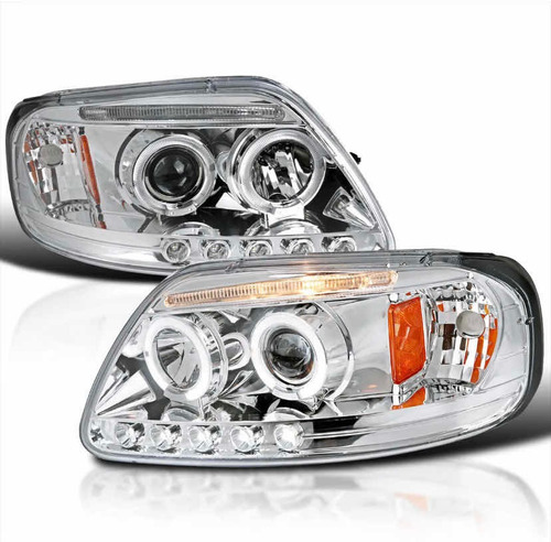 Faros Cromados Ford Expedition 1997 1998 1999 A 2002 Par