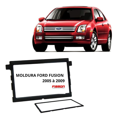 Moldura 2 Din Fiamon Ford Fusion 2005 À 2009 Preta