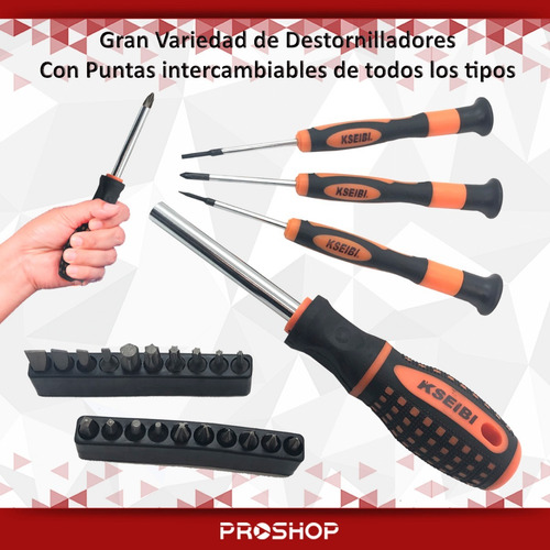 Set Juego Kit Herramientas 42 Piezas Con Maletin Completo !!