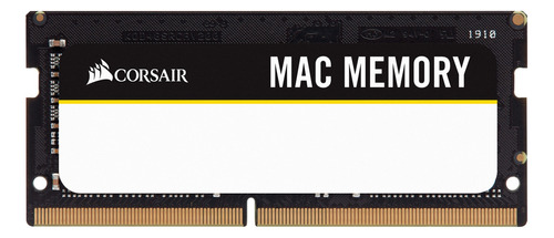 Memoria RAM Apple SODIMM gamer color negro 64GB 2 Corsair CMSA64GX4M2A2666C18