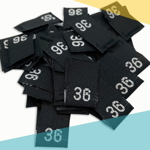 Imagem 3 de 3 de Kit Etiqueta Bordada Numeração - 15 Pcts (1.500un)