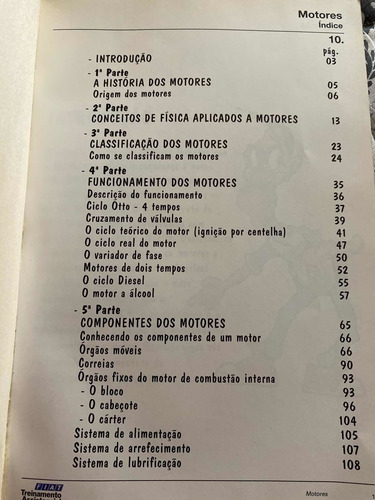 Manual Fiat Assistência Motor Combustão Catálogo Serviço /98 (Usado)