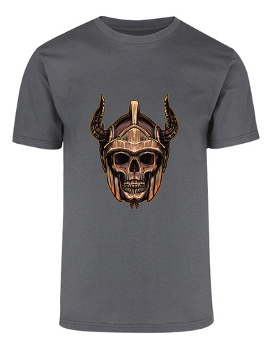 Playera De Calavera Vikinga 100% Algodón