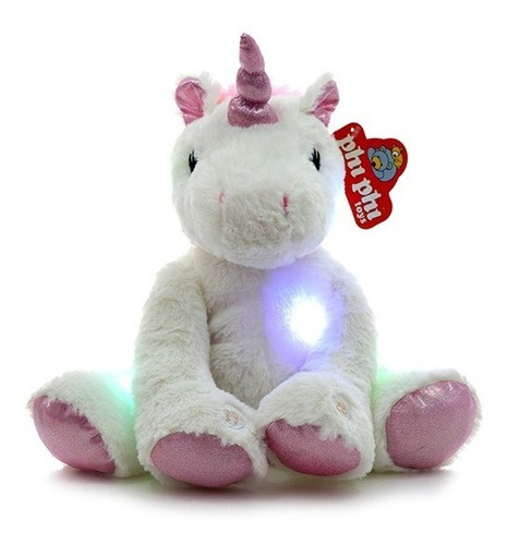Peluche Unicornio Con Luces Y Sonido 32cm - Phi Phi Toys