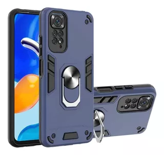 Funda For Xiaomi Redmi Note 11s 4g Con Anillo Metálico Azul