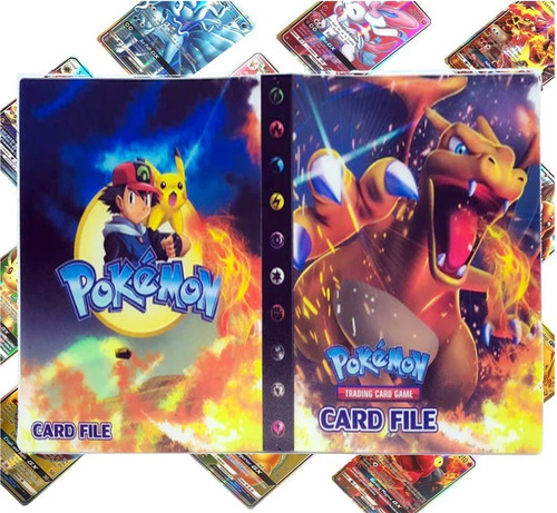 Álbum Pokémon Para 240 Cartas _ Charizard + Brinde