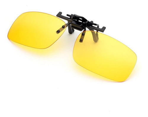 Clip On P/ Oculos Lente Amarela Estrada Noite Farol Carro 