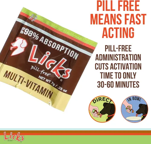 Licks Multivitamínico Perros Vitaminas C D Calcio 30 Usos Pa