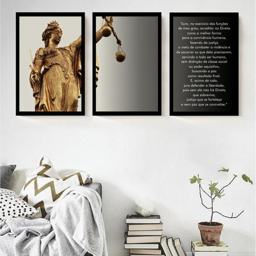 Quadro Decorativo Advocacia Direito Deusa Da Justiça Hall