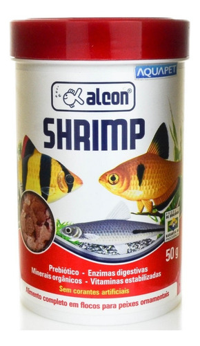 Ração Em Flocos Para Peixes Ornamentais 50g Alcon Shrimp