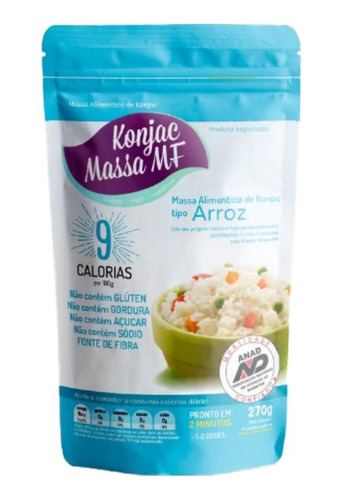 Massa Alimentícia De Konjac Tipo Arroz Massa Mf 270g