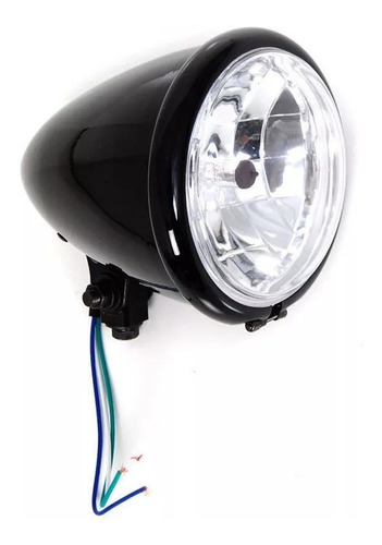 Harley Davidson Faro De 5 3/4 Negro Marca Dna Faro De Crista