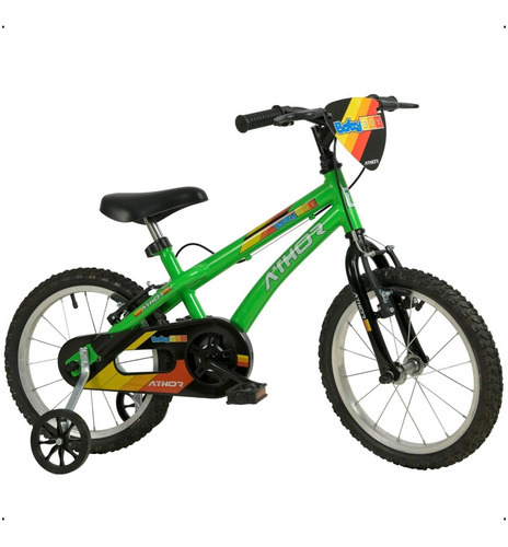 Bicicleta Infantil Aro 16 Athor Baby Boy Masculina C/rodinha Cor Verde