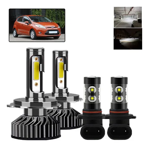 For Kit De Focos Led H4 9006 Luz Alta/baja/niebla Para ford