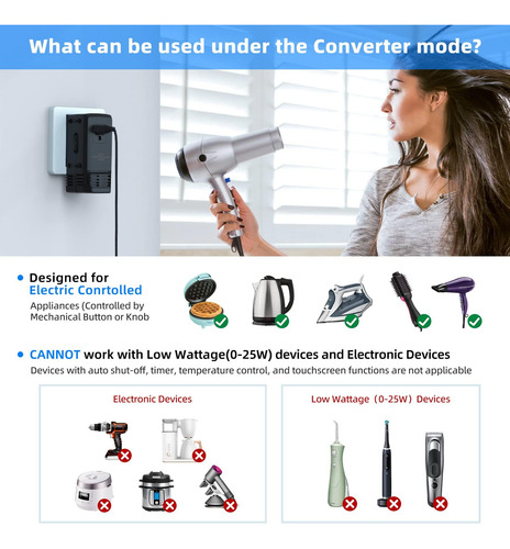 Adaptador De Viaje Con Convertidor De Voltaje Funpro Step Do