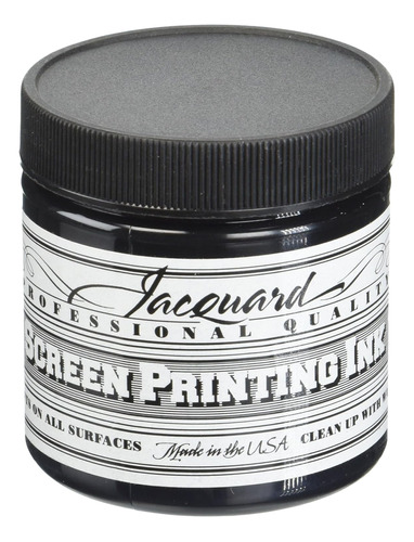 Jac-jsi1117 - Tinta Serigrafía (4 Oz), Color Negro