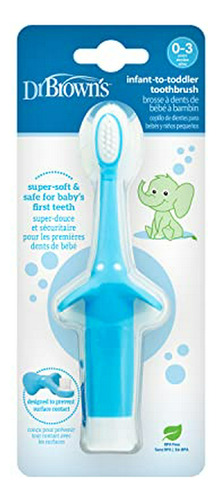 Cepillo Dientes Bebé Dr. Brown's, Suave, Elefante Azul