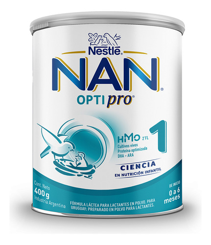 Leche Nan Optipro 1 Nestle Bebés De 0 A 6 Meses 400g