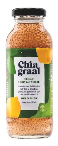 Jugo De Limón Y Jengibre C Chía Activada Chia Graal 250ml
