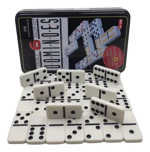 Jogo de Dominó Profissional 28 Pedras Peças Osso Estojo Luxo Metal Jogos -  JOGO DE DOMINO 28 PEDRAS ESTOJO METAL - Jogo de Dominó, Dama e Xadrez -  Magazine Luiza