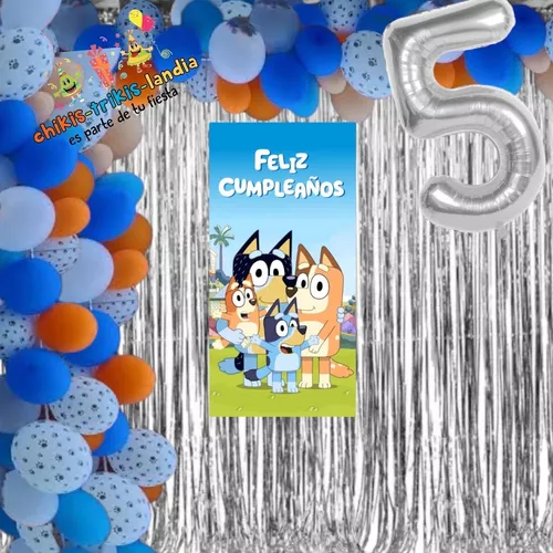 Decoracion Cumpleaños, Bluey Dog Feliz Cumpleaños Decoracion Globos de Cumpleaños  Decoración Fiesta Cumpleaños Niño Incluyen Pancarta, Adornos para Tartas,  Globos : : Hogar y cocina