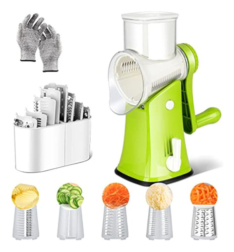 Rotary Cheese Grater Shredder 5-en-1 Multi-functional Vegeta