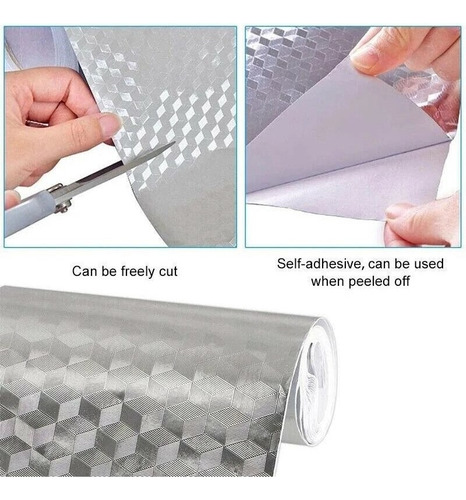 Rollos De Papel Metalizado Autoadhesivo Impermeable De 3 Pie