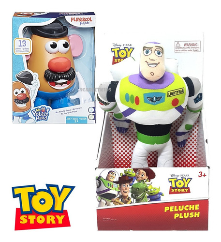 Imagen 2 de 7 de Toy Story Buzz Lightyear Peluche + Cara De Papa Orig Combo