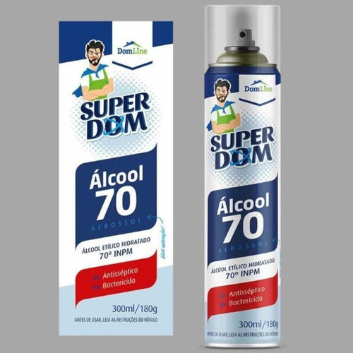 Álcool Spray Antisséptico 70% Super Dom 300ml Dom Line