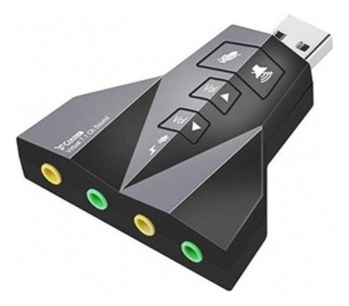 Tarjeta De Sonido 7.1 Usb 2.0/1.0 Con Control De Volumen