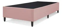 Comprar Base Cama Box Rosa Solteiro Resistente Camurça 188x88cm