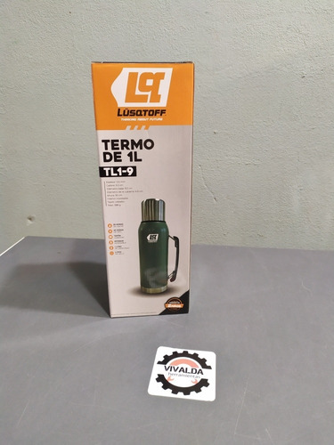 Imagen 3 de 10 de Termo Acero Inoxidable Lusqtoff 1 Litro Frio Calor Verde 1l