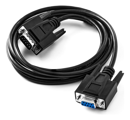 Cable Serial Recto Db9 Rs232, Macho De 6 Pies A Hembra 9 Pin