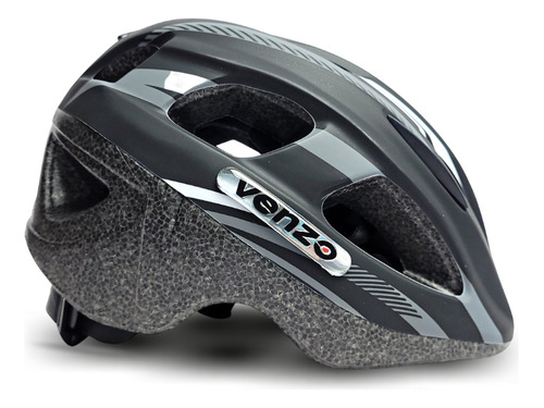 Casco Mtb Para Niño Venzo Kids S Blanco Y Gris Con Regulacio