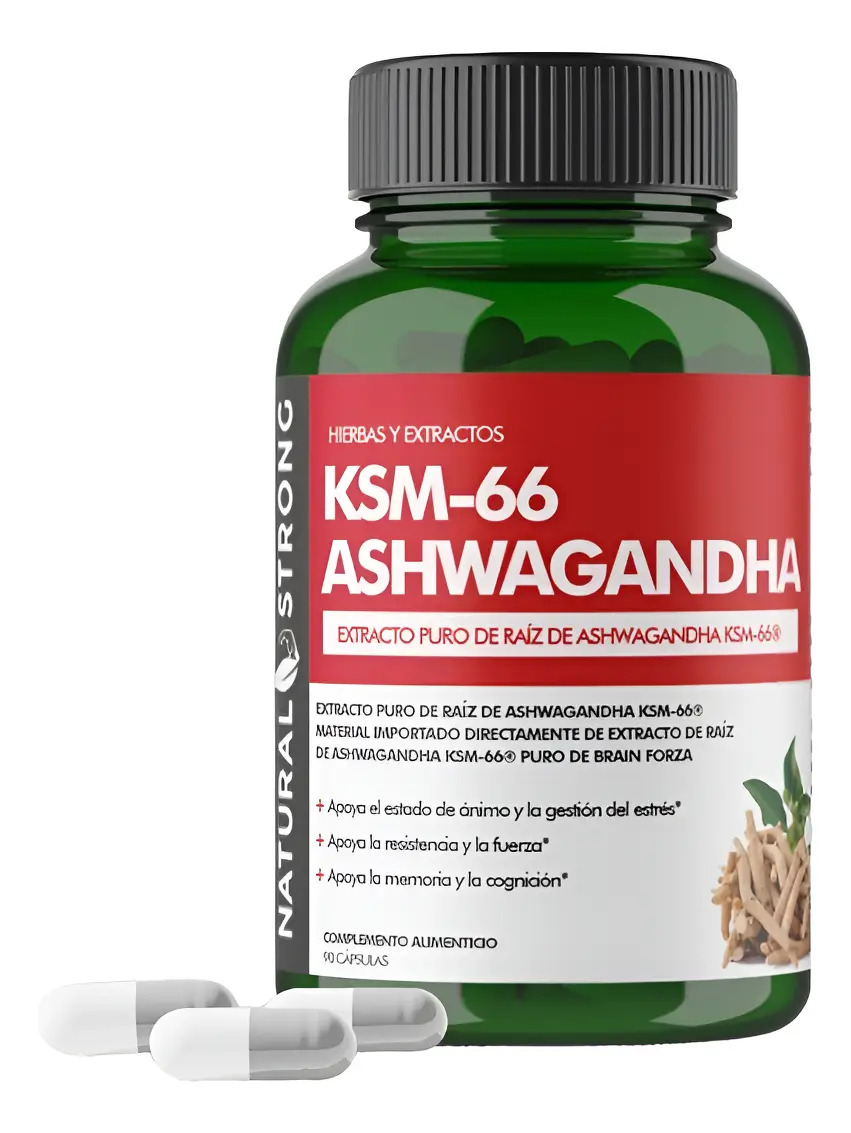 Ashwagandha Natural Strong 3000 en cápsula Sin sabor de 90 un