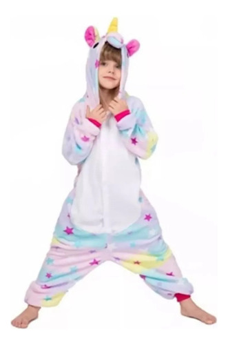 Pijama Unicornio Invierno Disfraz Enterito Infantil Premium