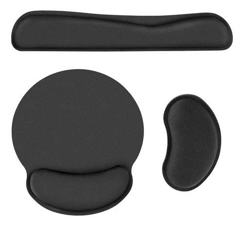 Q Almohadilla Para Mouse Y Teclado 3pcs, Con Reposamuñecas,