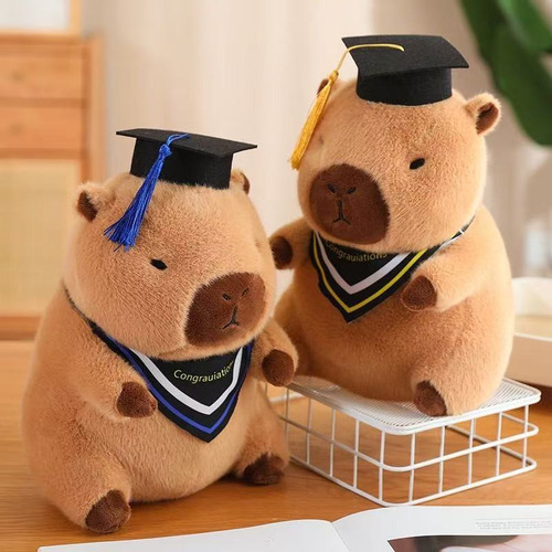 Muñeco De Carpincho De Peluche Con Gorra De Graduación, 2 Un