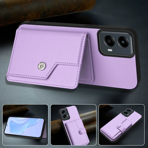 Compatible Funda Rfid Con Bolsa De Tarjetas For Motorola Edge 50 Pro P