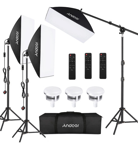 Kit De Fotografía. Set Bicolor De Iluminación Softbox De 50