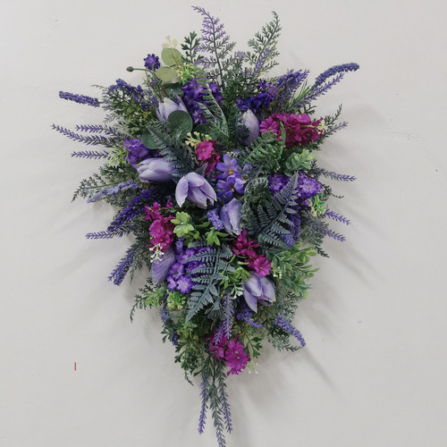 Guirnalda De Pascua Con Forma De Tulipán Morado Artificial D