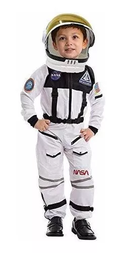 Astronaut Nasa Pilot Costume With Movable Visor Helmet For K