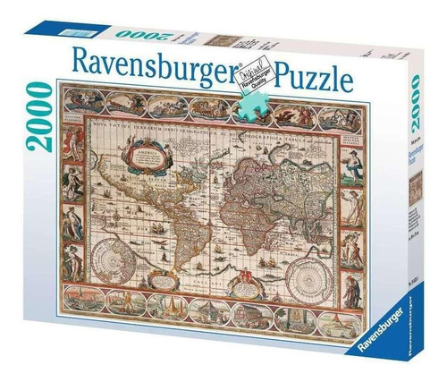 Rompecabezas Ravensburger Mapamundo 1650 16633 de 2000 piezas