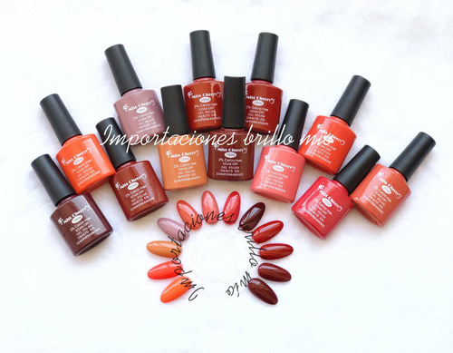 Imagen 2 de 10 de Gel Uv/led Miss Cherry Gama U 10ml Gel Semipermanente C/12pz