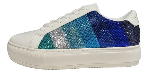 Tenis Kurt Geiger Mujer Laney Stripe Crystal 24mx Original