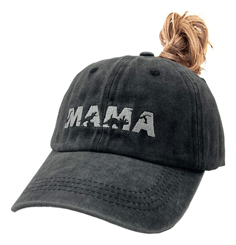 Gorra De Béisbol Bordada Con Cola De Caballo Para Mujer, D.